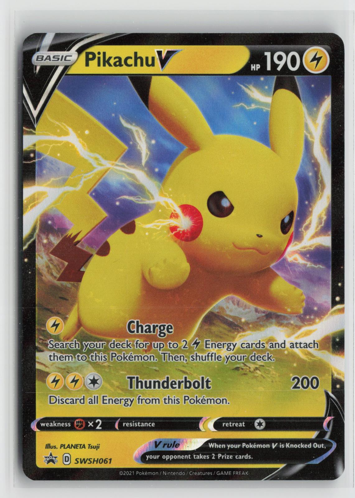 Pikachu V SWSH061 Sword & Shield Promo NM Holo P Pokemon