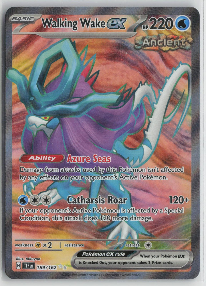 Walking Wake ex 189/162 Ultra Rare Temporal Forces Pokemon Holo NM0