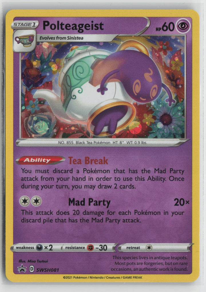Polteageist SWSH081 Holo Promo Sword & Shield Promo Pokemon NM0