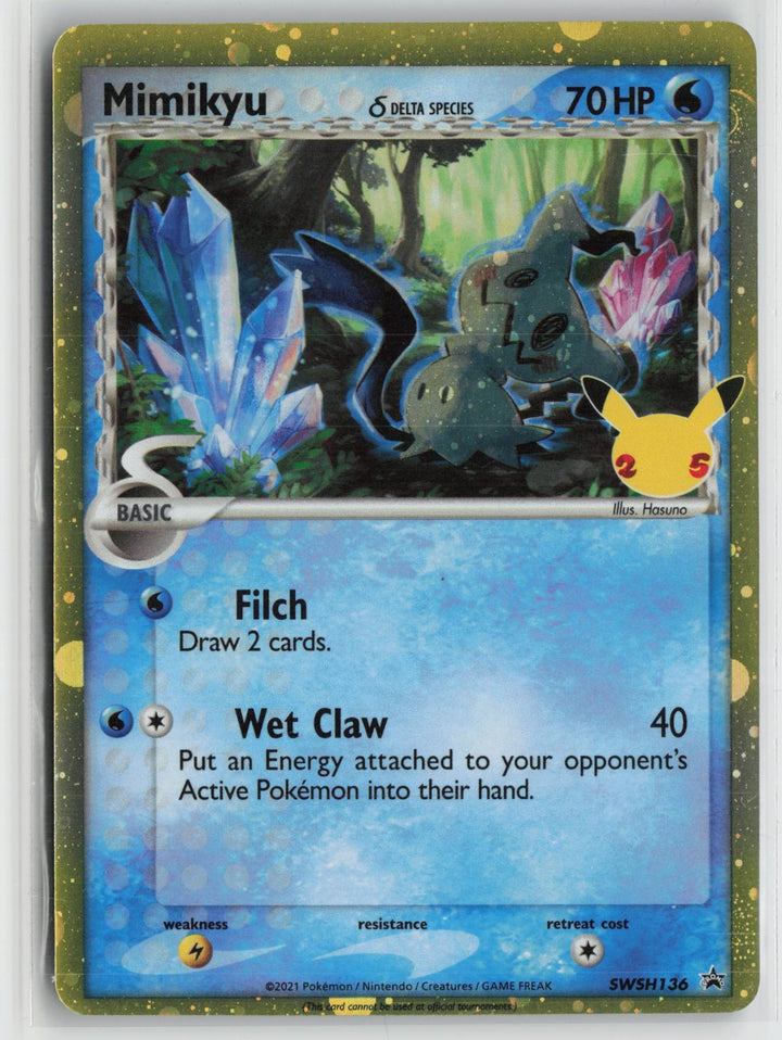 Mimikyu (Delta Species) SWSH136 Holo Promo Sword & Shield Promo Pokemon NM0