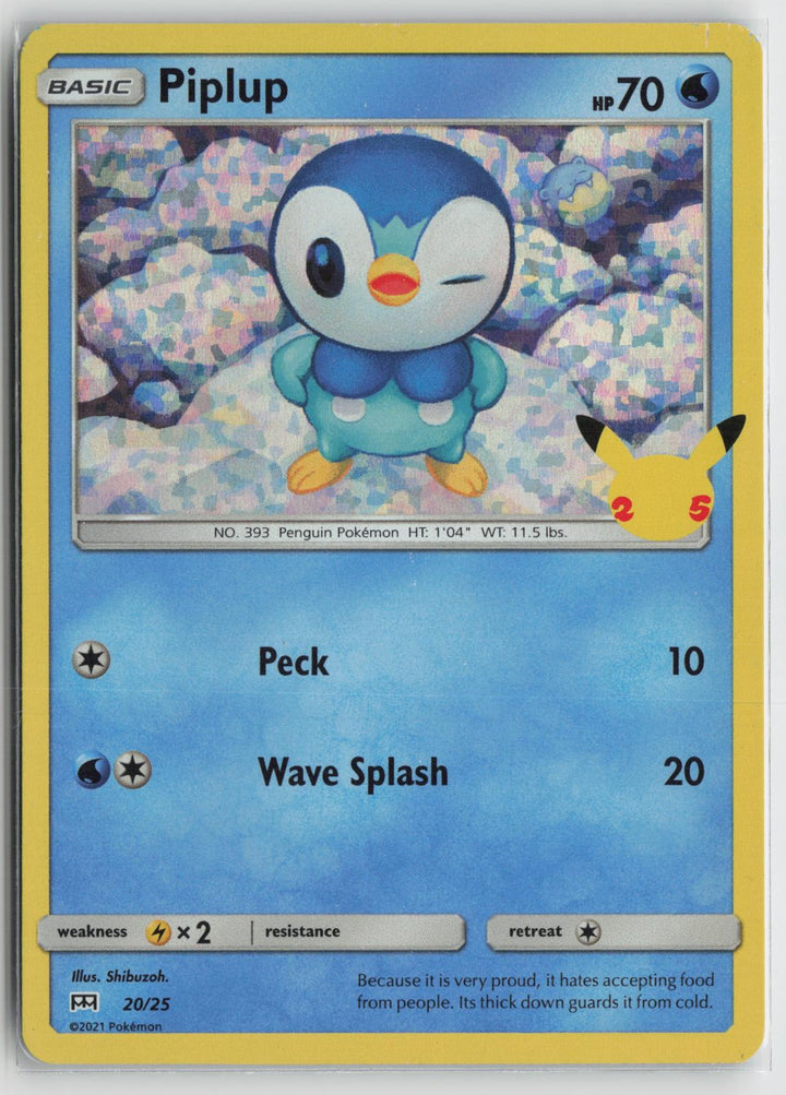 Piplup 020/025 Promo McDonald's 25th Anniversary Promos Pokemon NM0