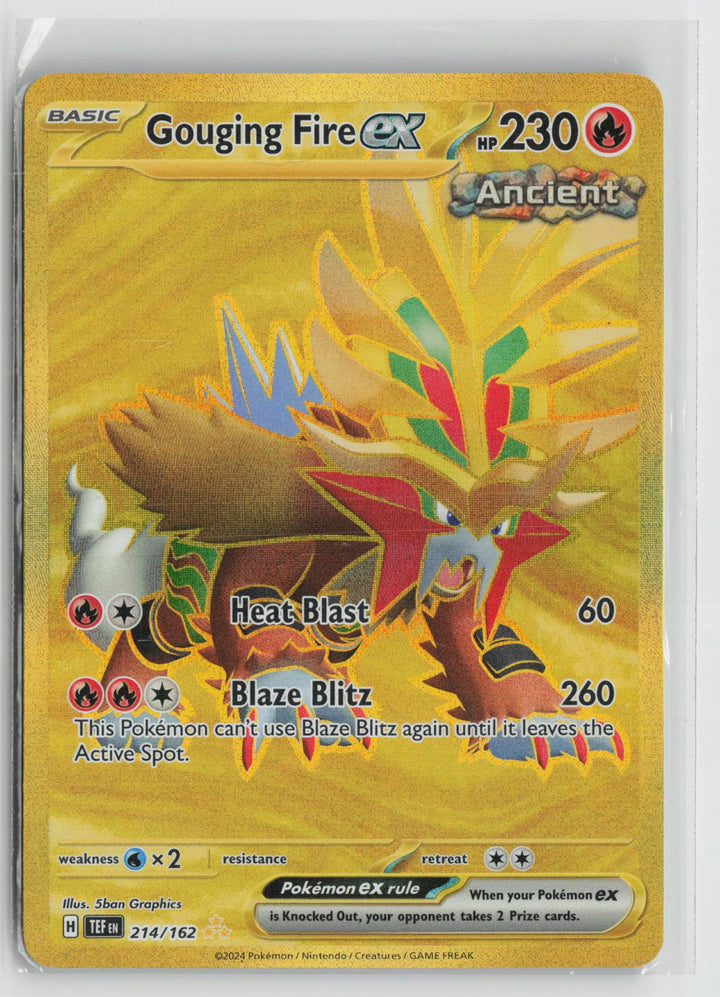 Gouging Fire ex 214/162 Hyper Rare Temporal Forces Pokemon Holo NM0