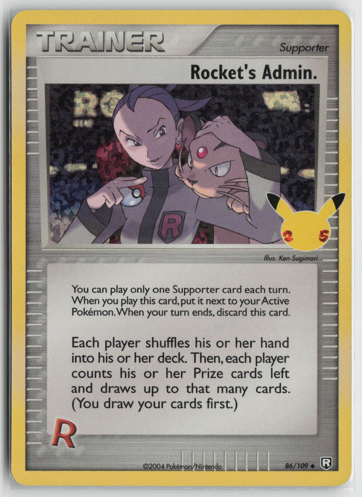 Rocket's Admin. 86/109 Celebrations: Classic Collection Pokemon Holo NM