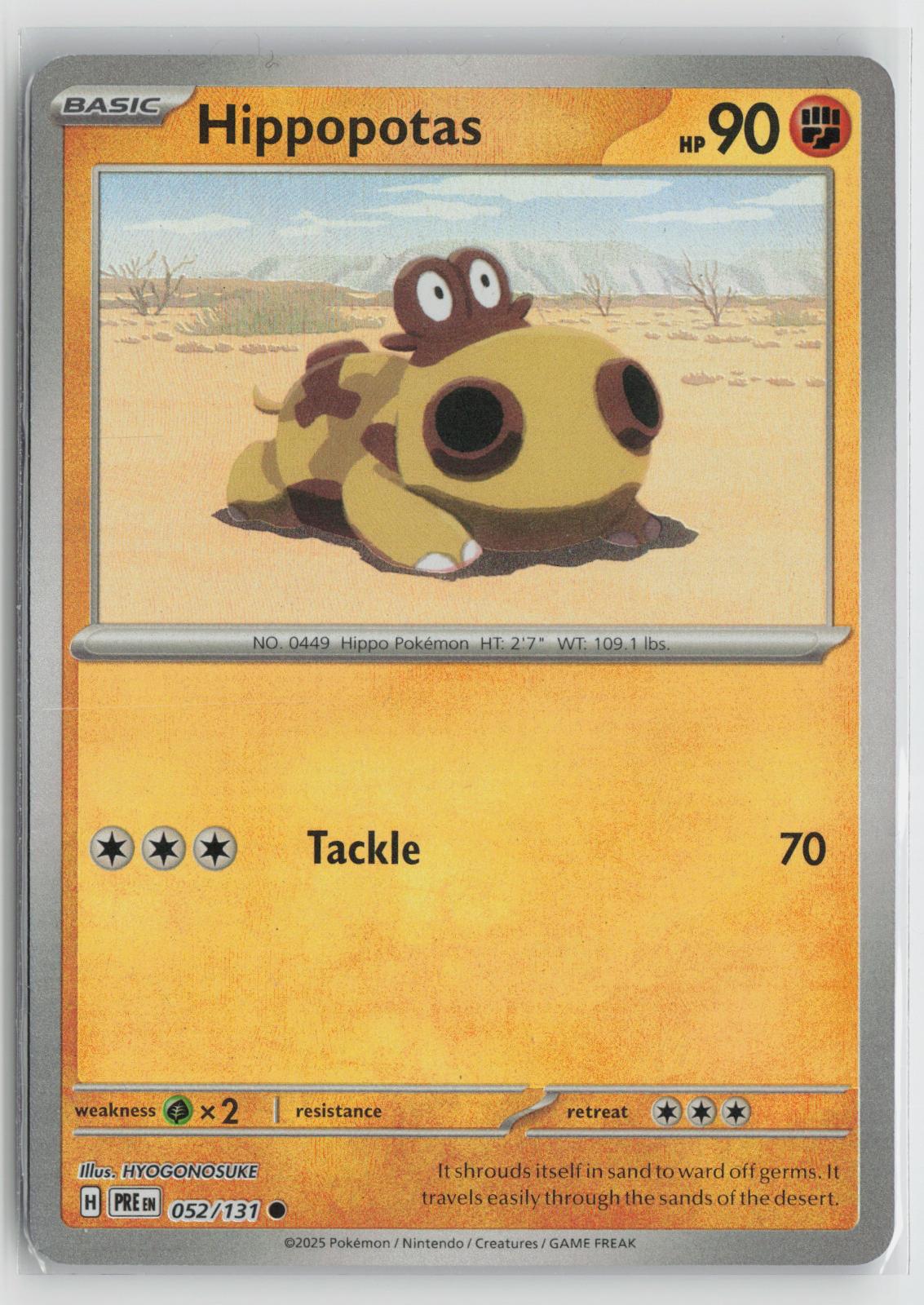 Hippopotas (Poke Ball Pattern) 052/131 Holo Prismatic Evolutions Pokemon NM