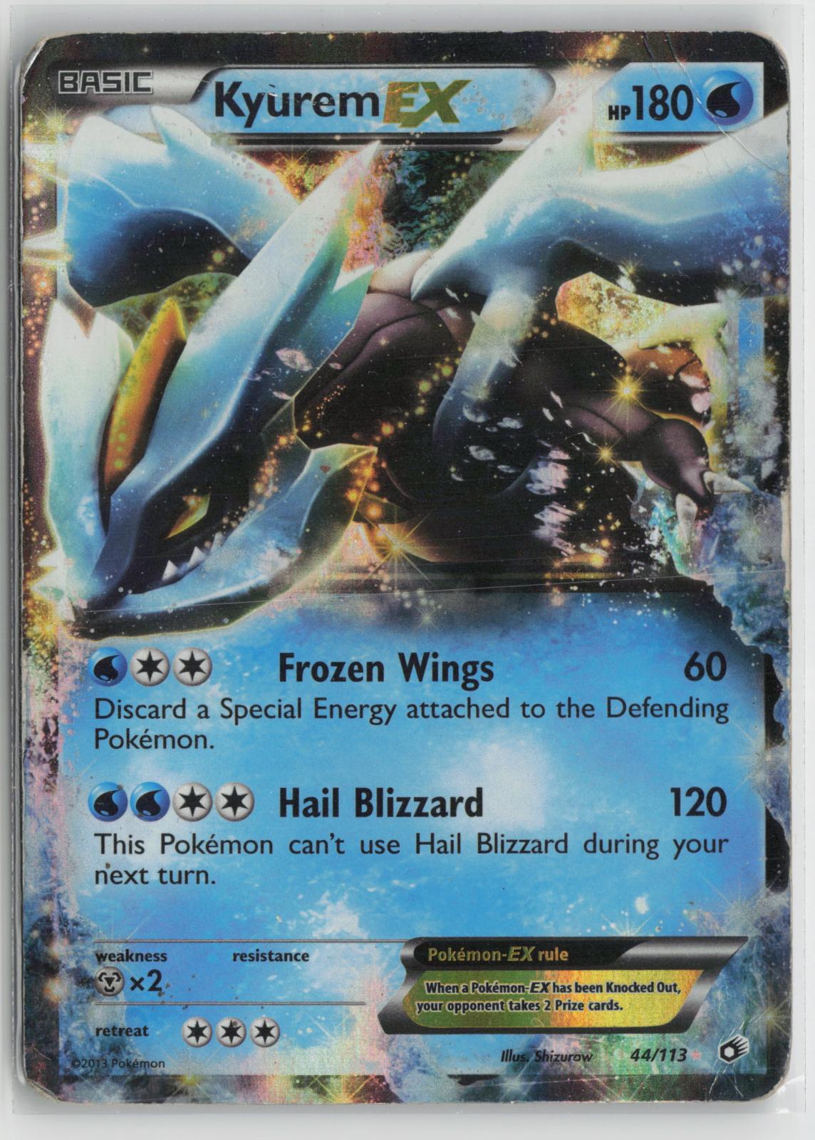 Kyurem EX 44/113 Holo Ultra Rare Legendary Treasures Pokemon HP