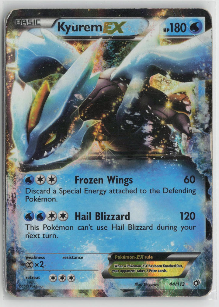Kyurem EX 44/113 Holo Ultra Rare Legendary Treasures Pokemon HP0