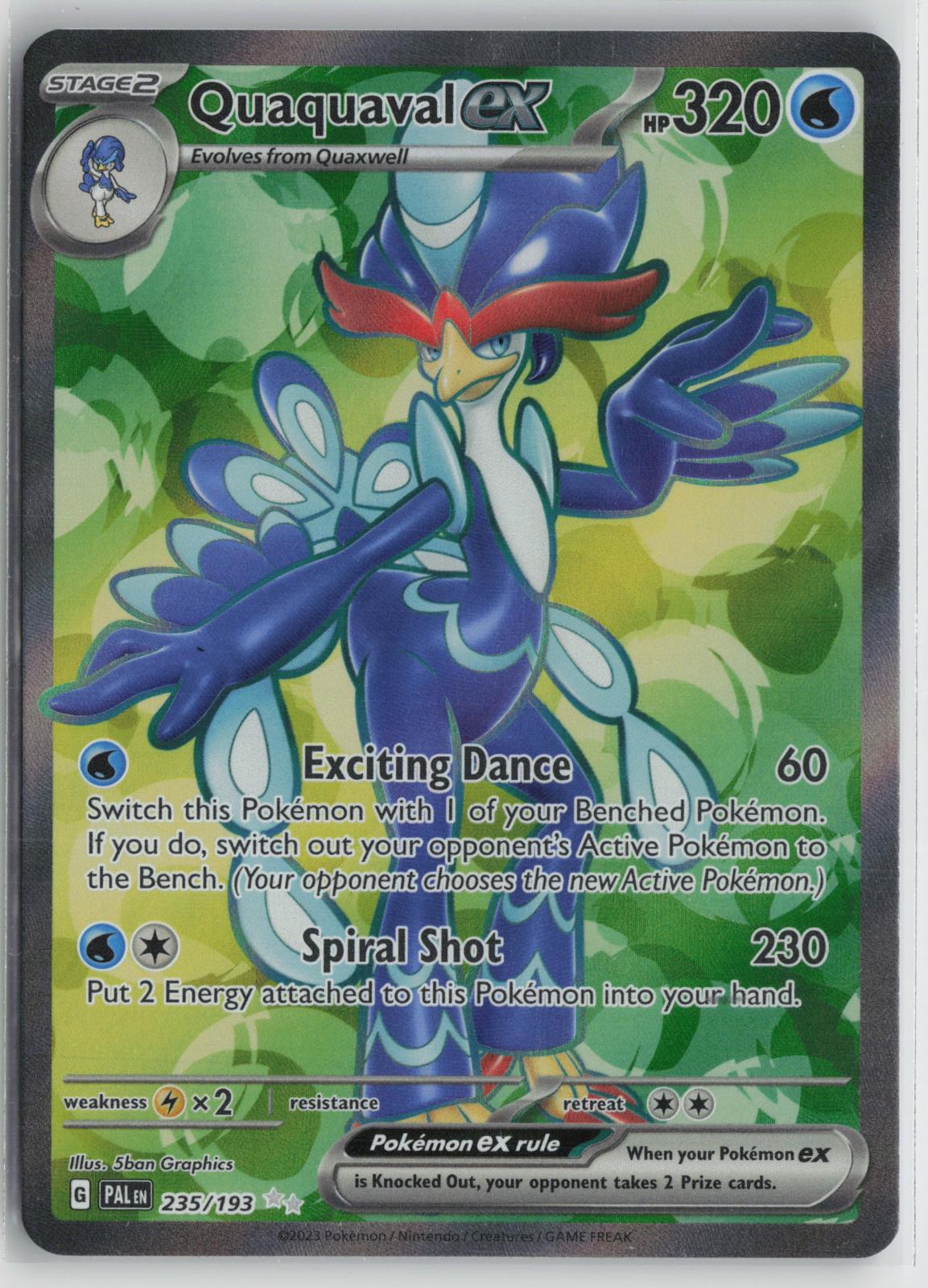 Quaquaval ex 235/193 Ultra Rare Paldea Evolved Pokemon NM