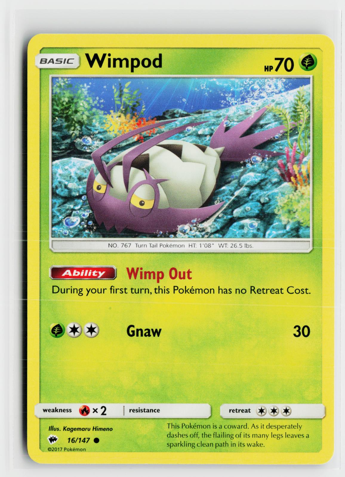 Wimpod 16/147 Burning Shadows NM C Pokemon