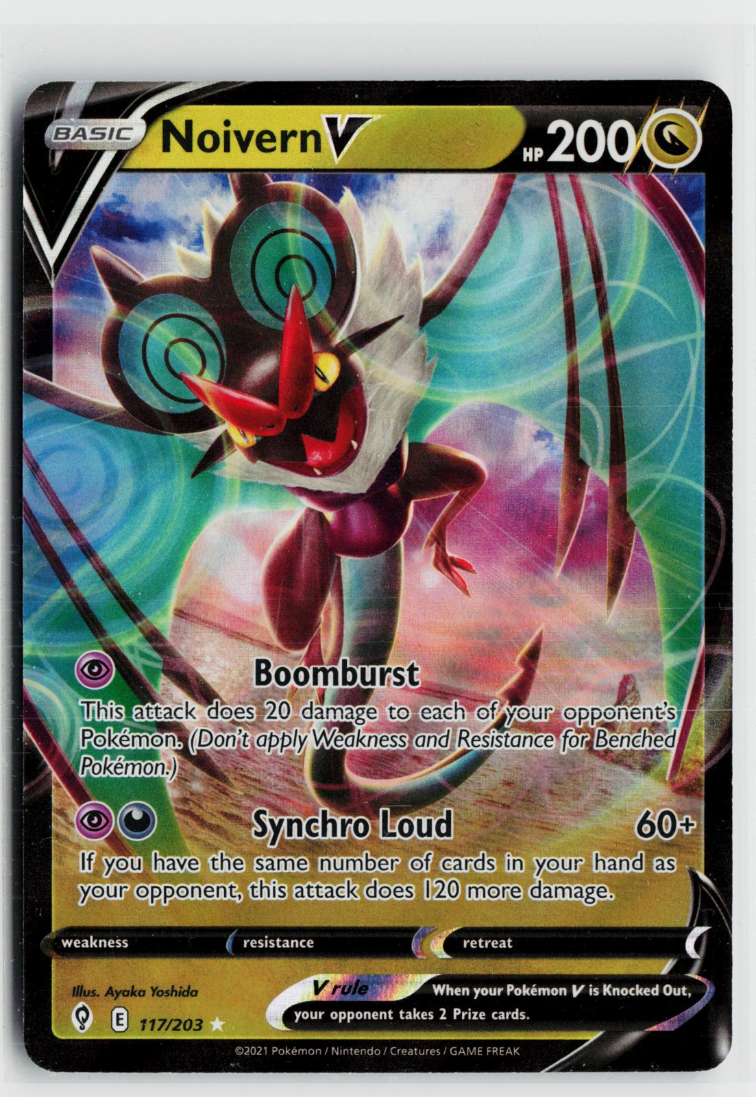 Noivern V 117/203 Evolving Skies NM Holo V Rare Pokemon
