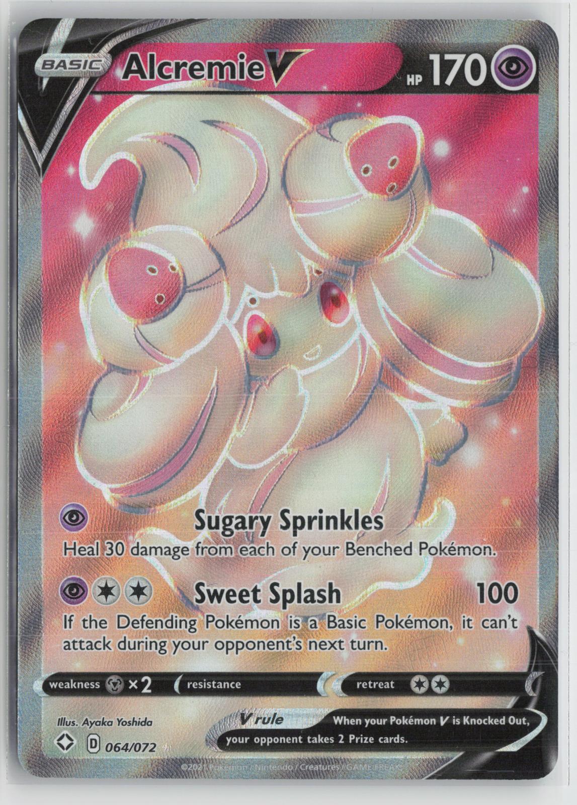 Alcremie V 064/072 Ultra Rare Shining Fates Pokemon NM