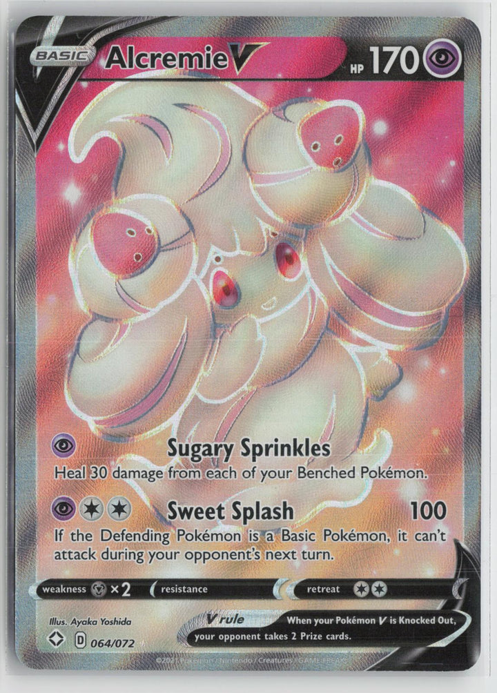 Alcremie V 064/072 Ultra Rare Shining Fates Pokemon NM0