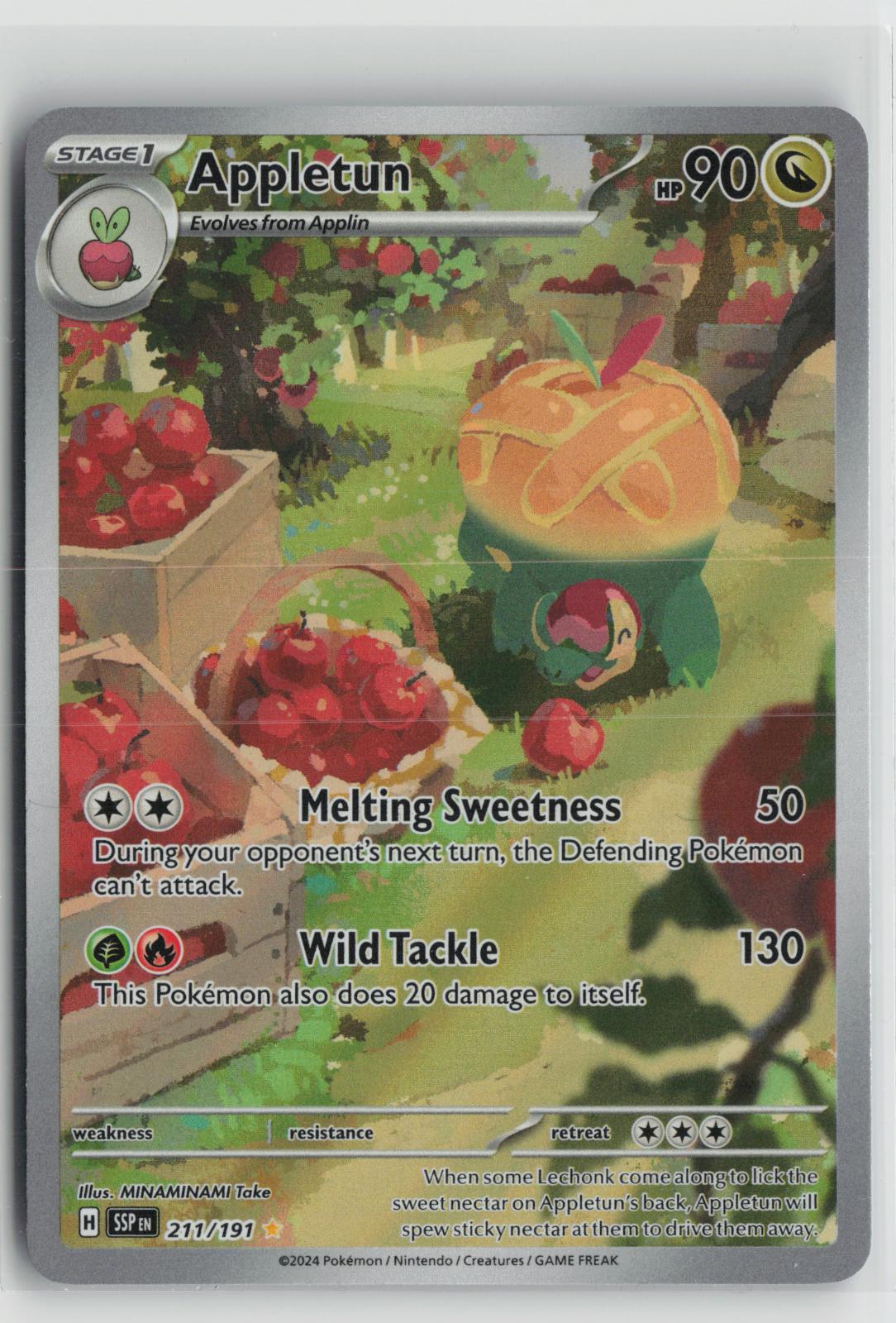 Appletun 211/191 Illustration Rare Surging Sparks Pokemon Holo NM
