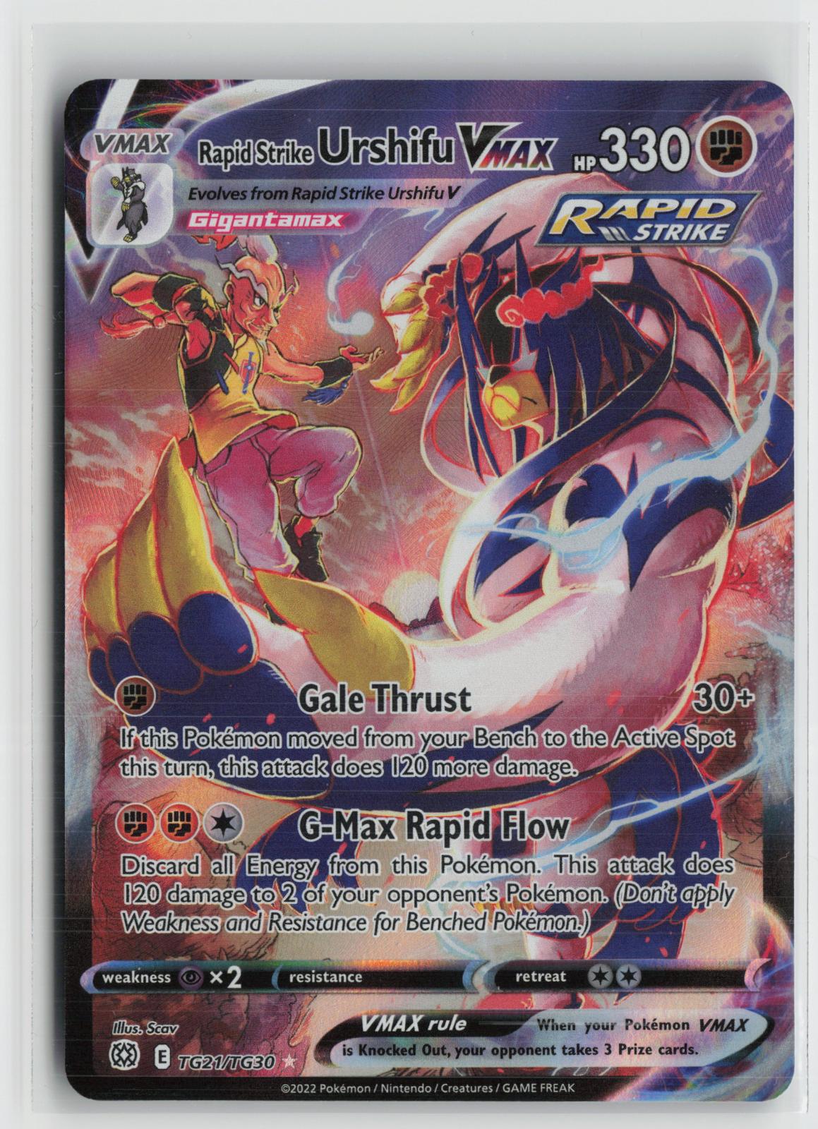 Rapid Strike Urshifu VMAX TG21/TG30 Brilliant Stars Trainer Gallery Pokemon NM