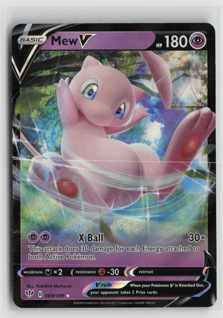 Mew V 069/189 Darkness Ablaze NM Holo V Rare Pokemon0