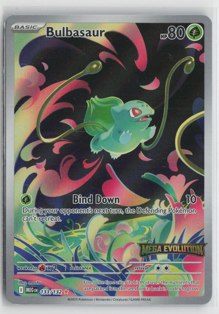 Bulbasaur 133/132 Mega Evolution NM Illustration Rare Holo Pokemon0