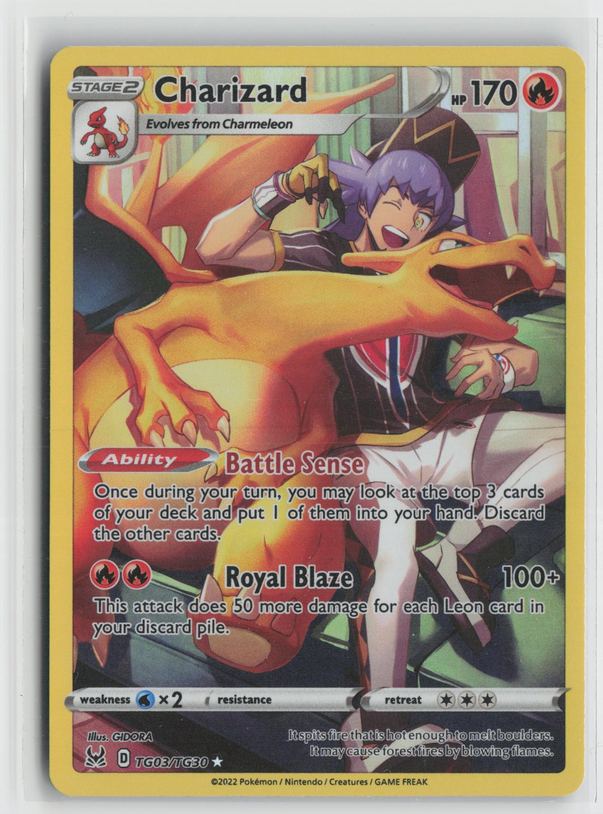 Charizard TG03/TG30 Holo Lost Origin Trainer Gallery Pokemon NM