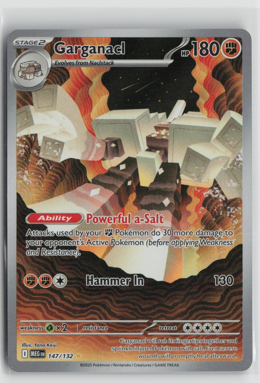 Garganacl 147/132 Illustration Rare Mega Evolution Pokemon Holo NM