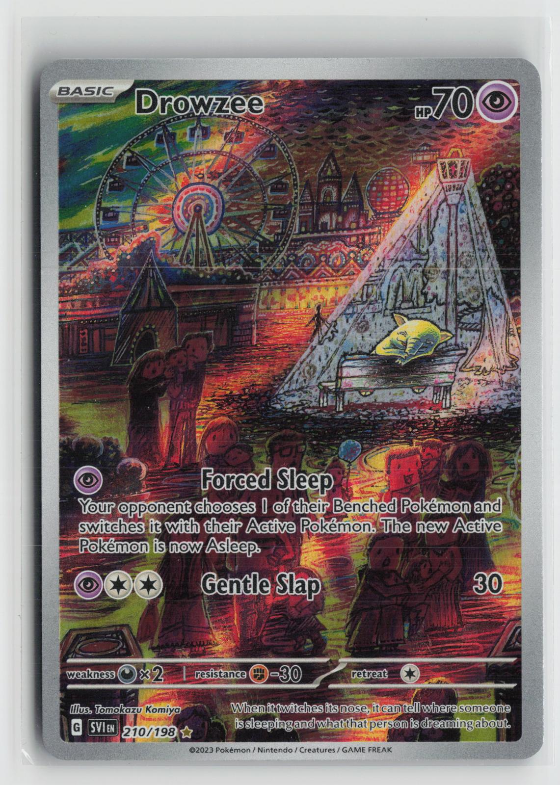 Drowzee 210/198 Illustration Rare Scarlet & Violet Pokemon Holo NM