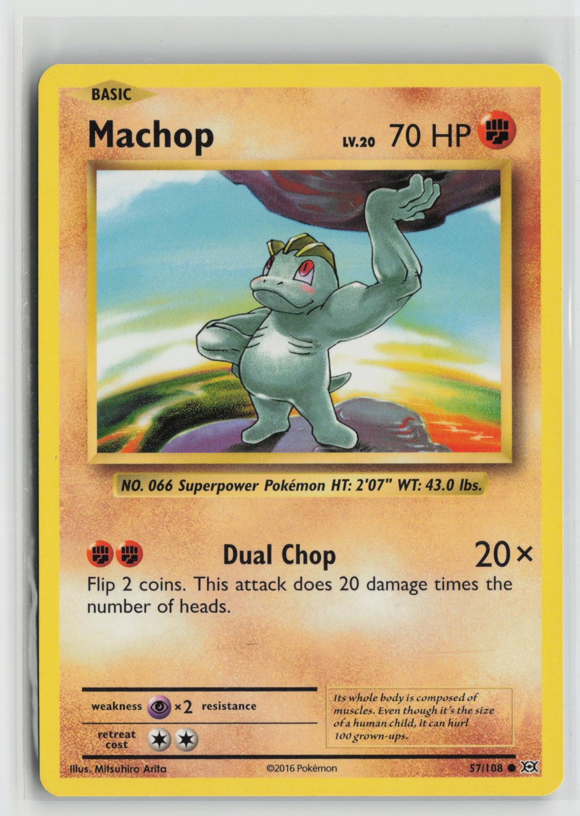 Machop 57/108 Common Evolutions Pokemon NM