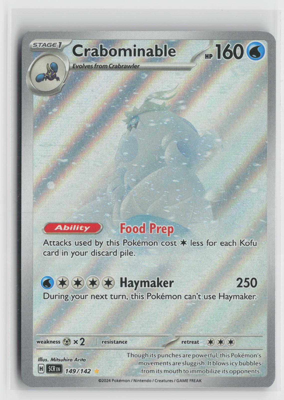 Crabominable 149/142 Illustration Rare Stellar Crown Pokemon Holo NM