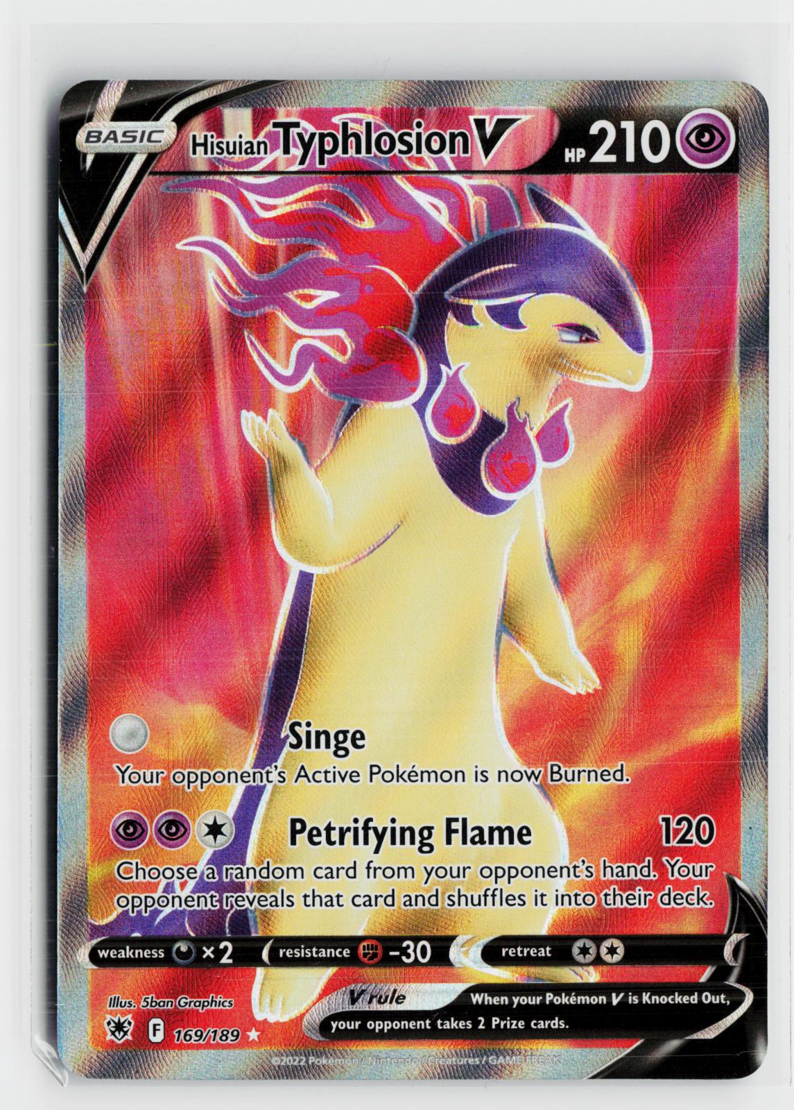 Hisuian Typhlosion V 169/189 Astral Radiance NM UR Holo Pokemon