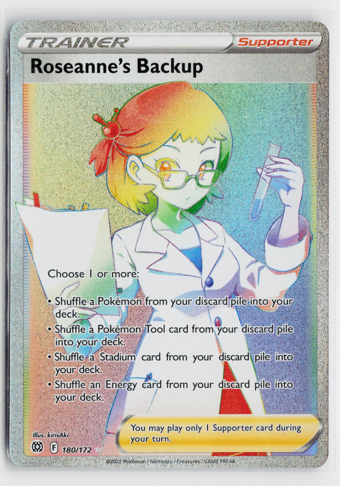 Roseanne's Backup 180/172 Brilliant Stars NM Rainbow Holo Pokemon