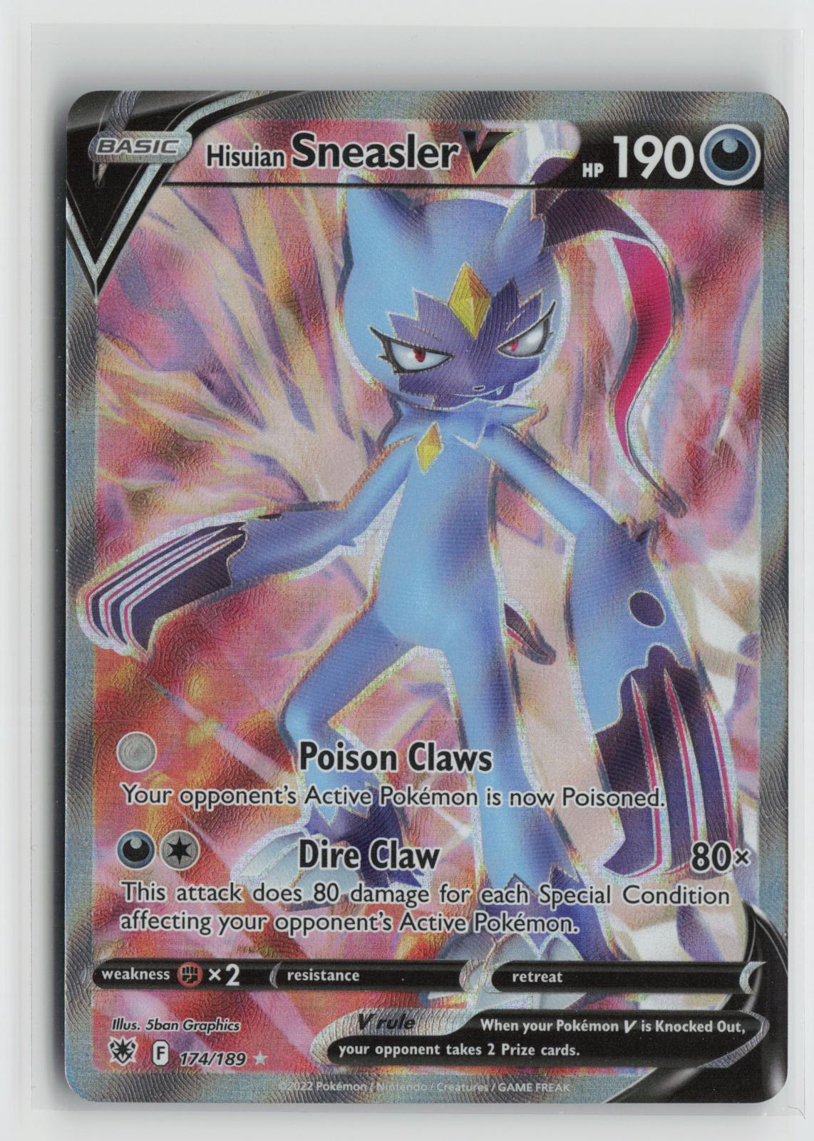 Hisuian Sneasler V 174/189 Astral Radiance NM Ultra Rare Holo Pokemon