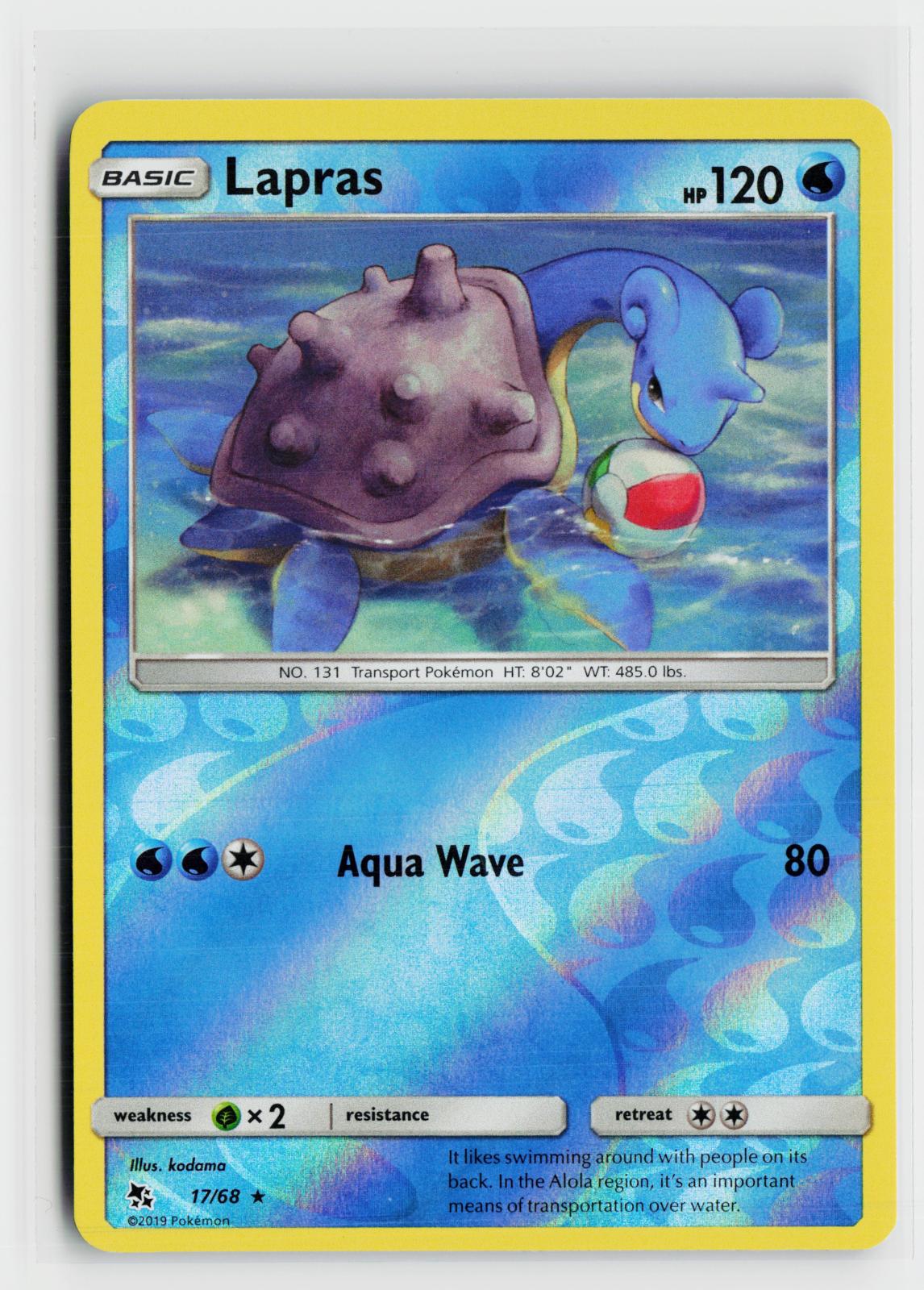 Lapras 17/68 Hidden Fates NM R Pokemon