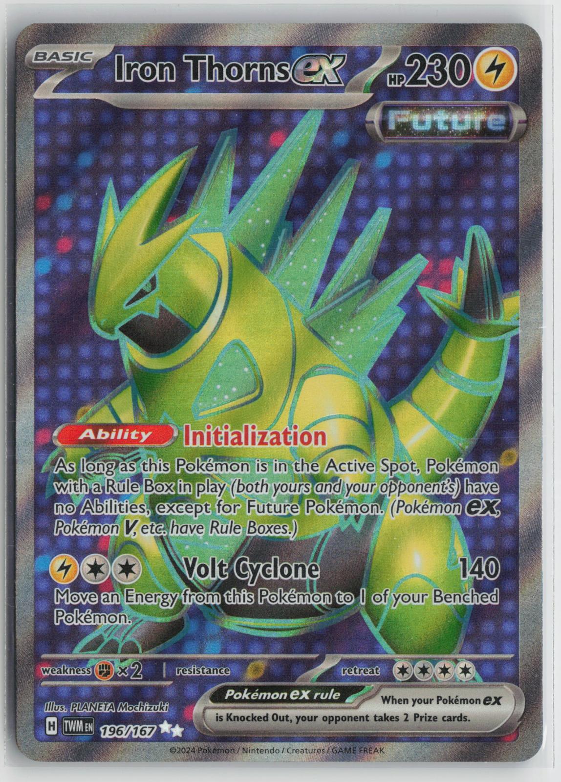 Iron Thorns ex 196/167 Ultra Rare Twilight Masquerade Pokemon Holo NM
