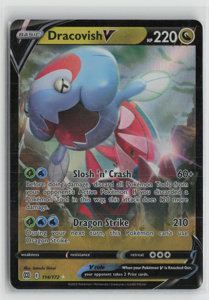 Dracovish V 114/172 Holo V Rare Brilliant Stars Pokemon NM0