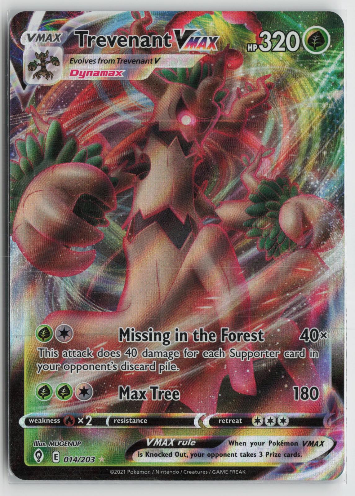 Trevenant VMAX 014/203 Holo VMAX Rare Evolving Skies Pokemon NM