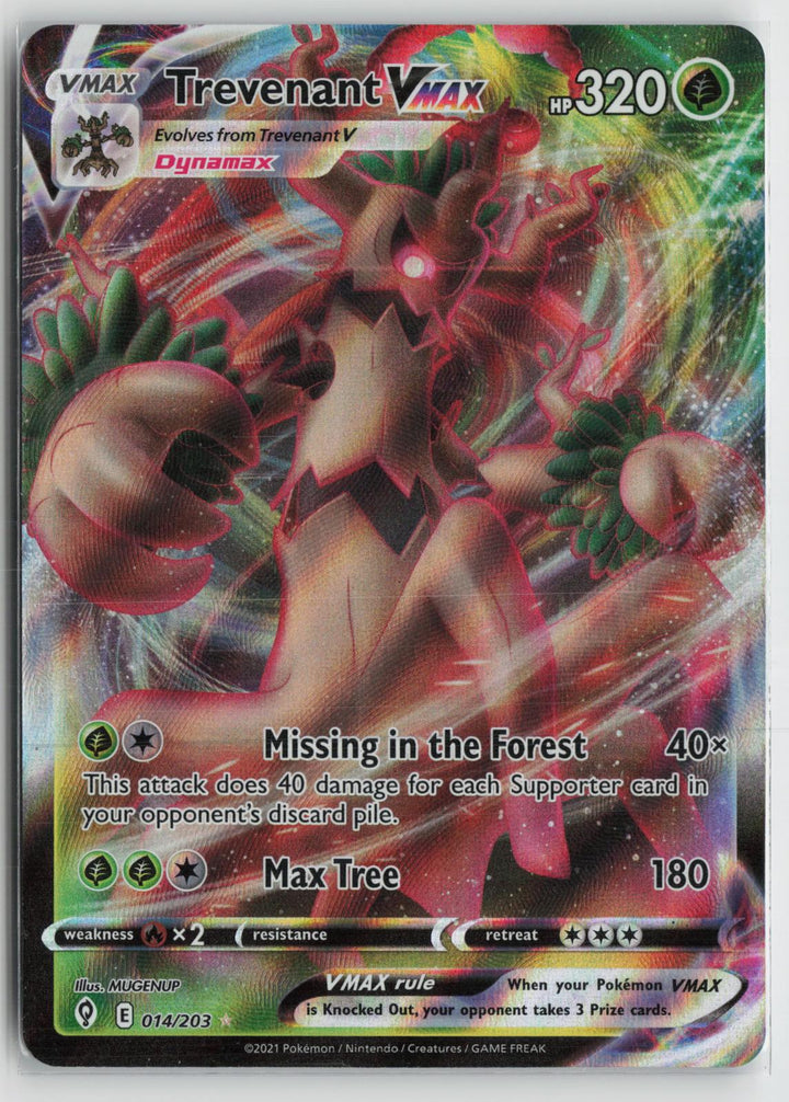 Trevenant VMAX 014/203 Holo VMAX Rare Evolving Skies Pokemon NM0