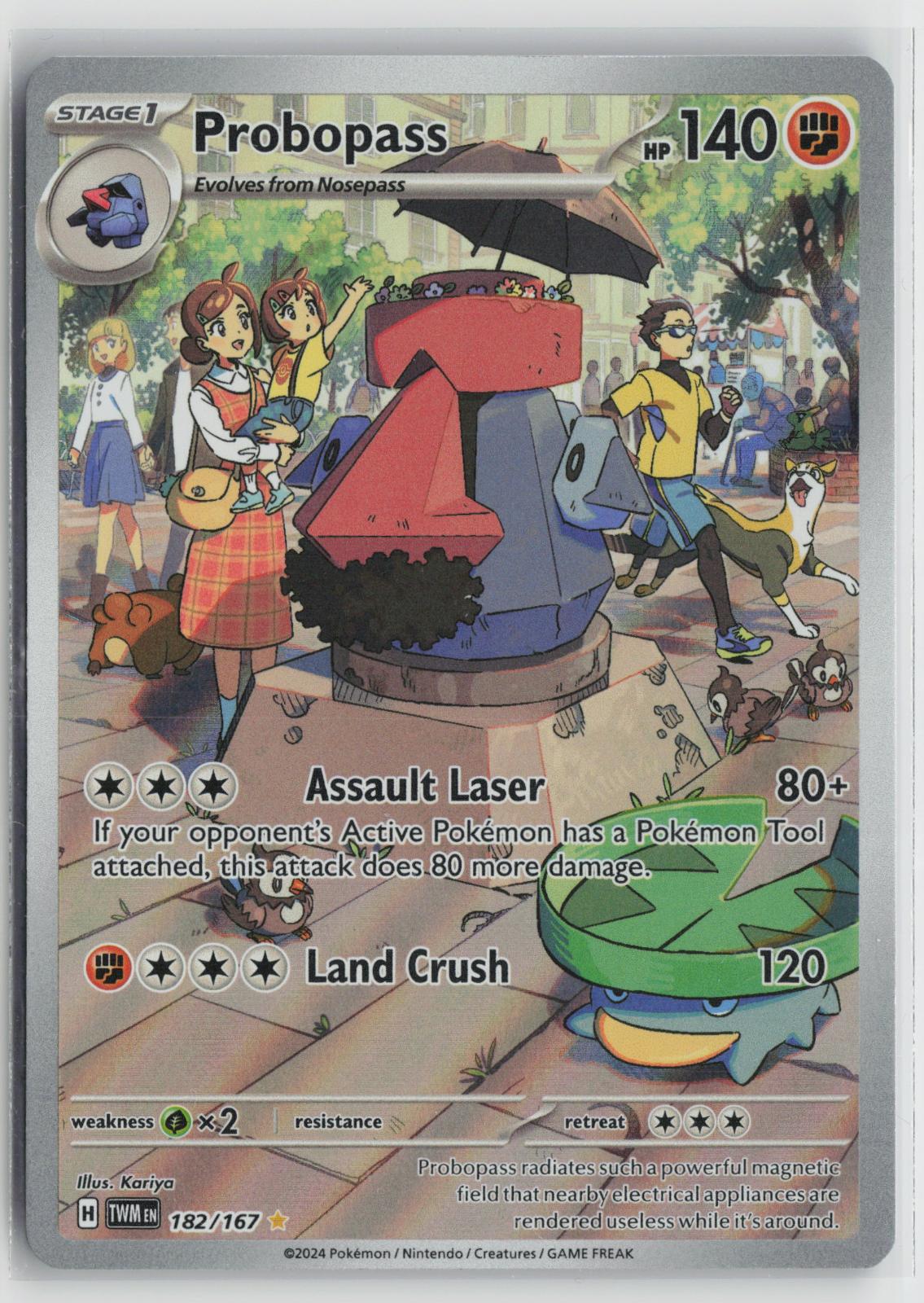 Probopass 182/167 Illustration Rare Twilight Masquerade Pokemon Holo NM
