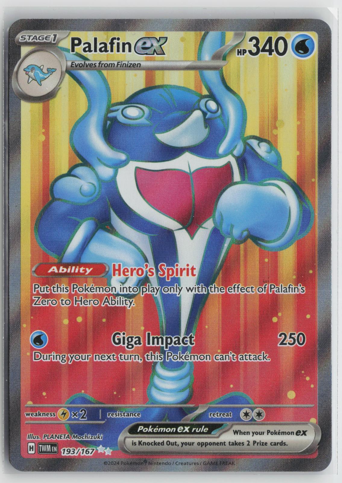 Palafin ex 193/167 Twilight Masquerade NM Ultra Rare Holo Pokemon