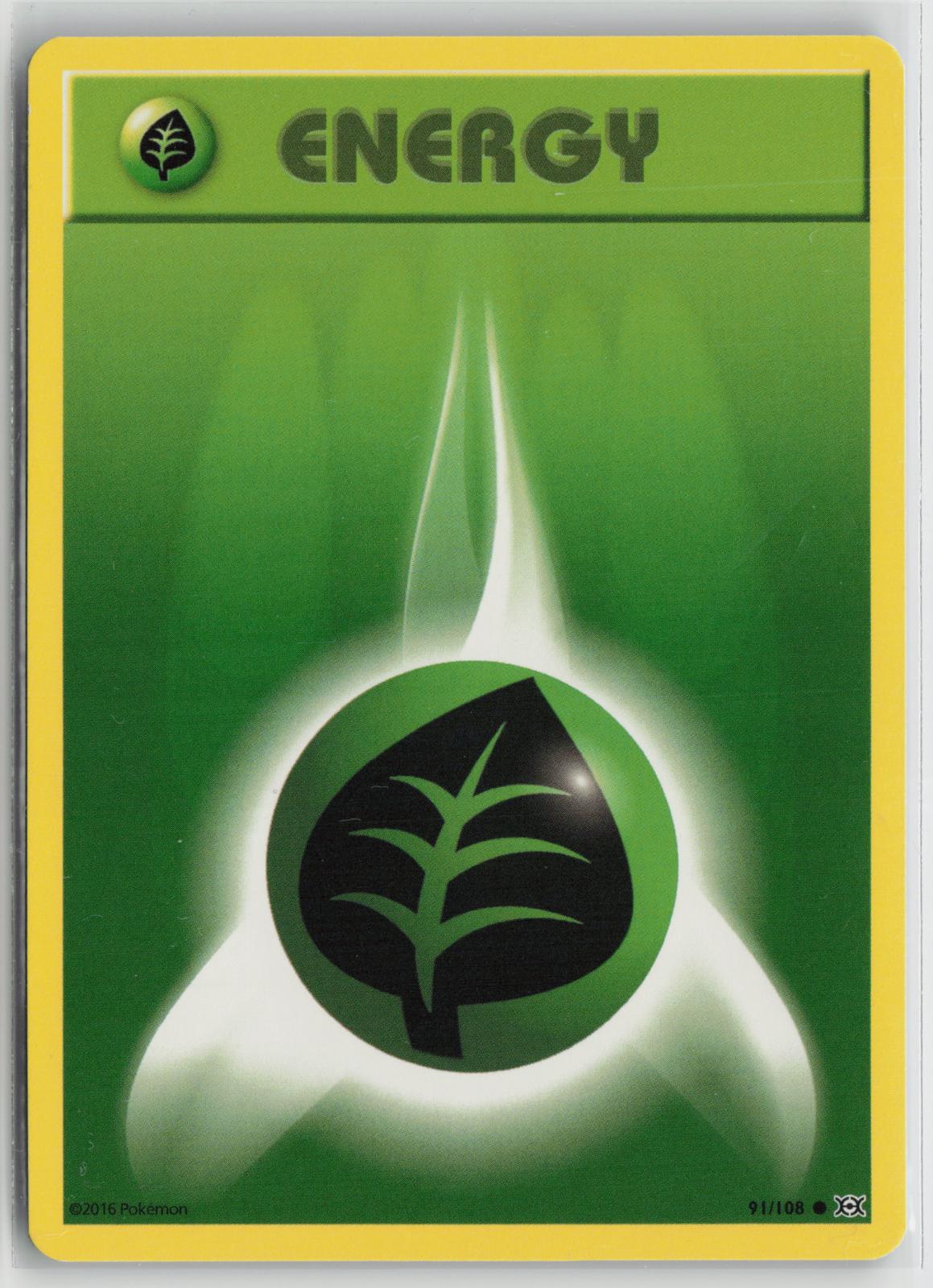 Grass Energy 91/108 Common Evolutions Pokemon NM
