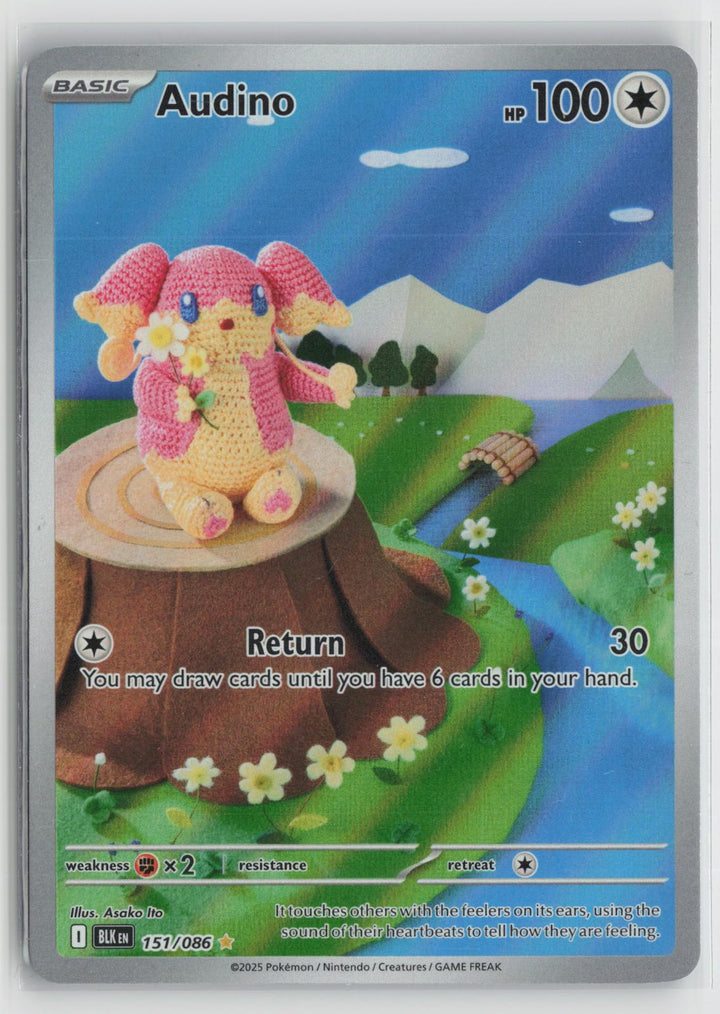 Audino 151/086 Black Bolt NM Holo Illustration Rare Pokemon0