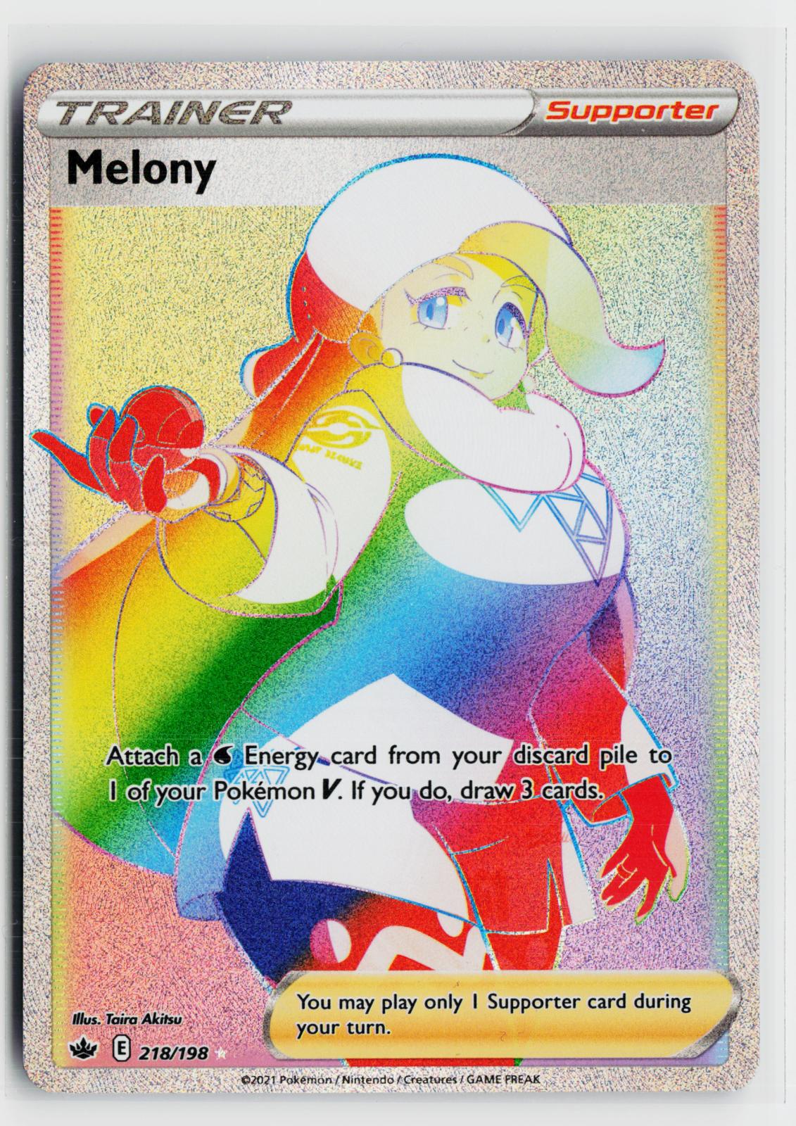Melony 218/198 Chilling Reign NM Rainbow Holo Pokemon