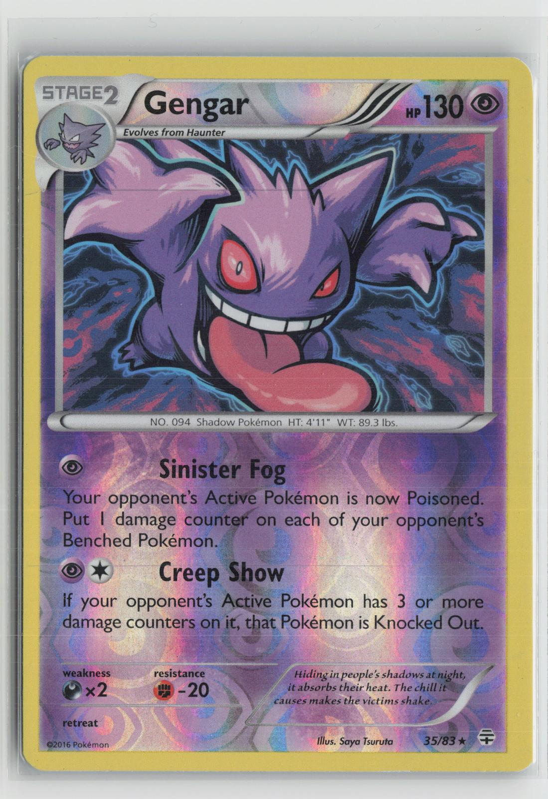 Gengar 35/83 Holo Rare Generations Pokemon NM