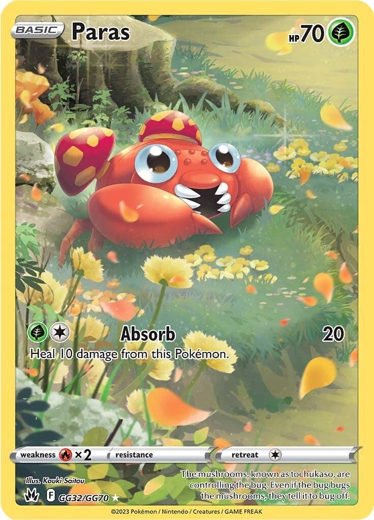 Paras GG32/GG70 Crown Zenith Galarian Gallery NM Holo TG Pokemon