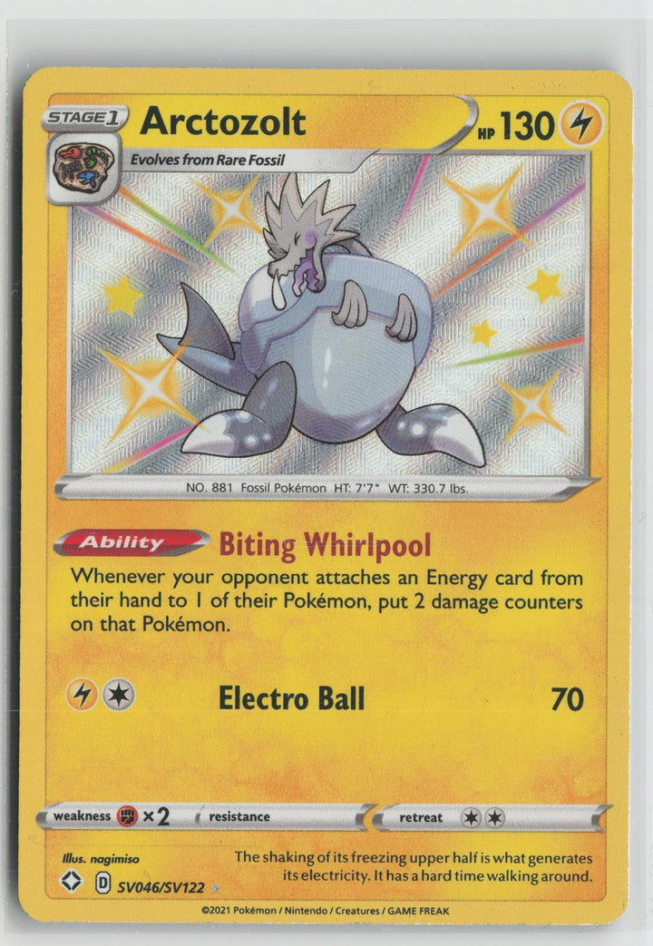 Arctozolt SV046/SV122 Shiny Rare Shining Fates Shiny Vault Pokemon Holo NM0