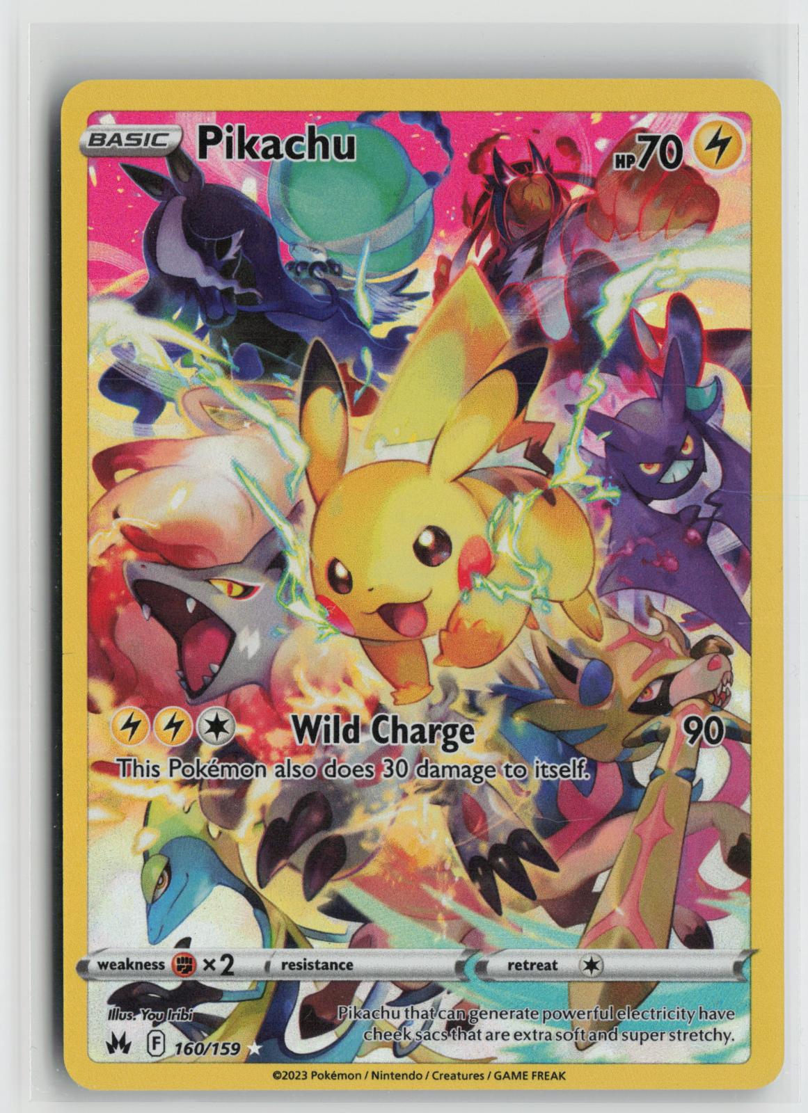 Pikachu 160/159 Crown Zenith NM SEC Holo Pokemon