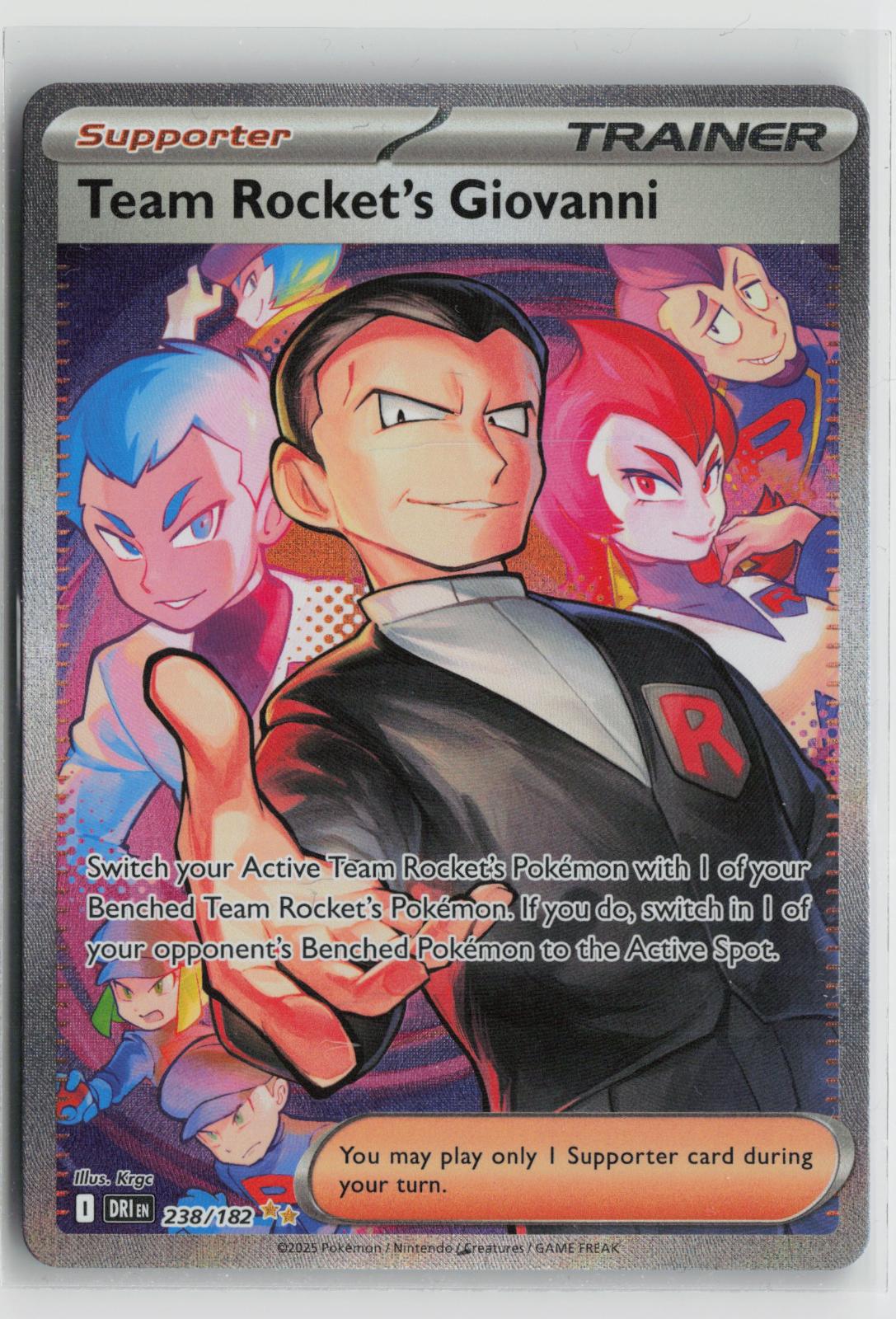 Team Rocket's Giovanni 238/182 Destined Rivals NM Holo Pokemon