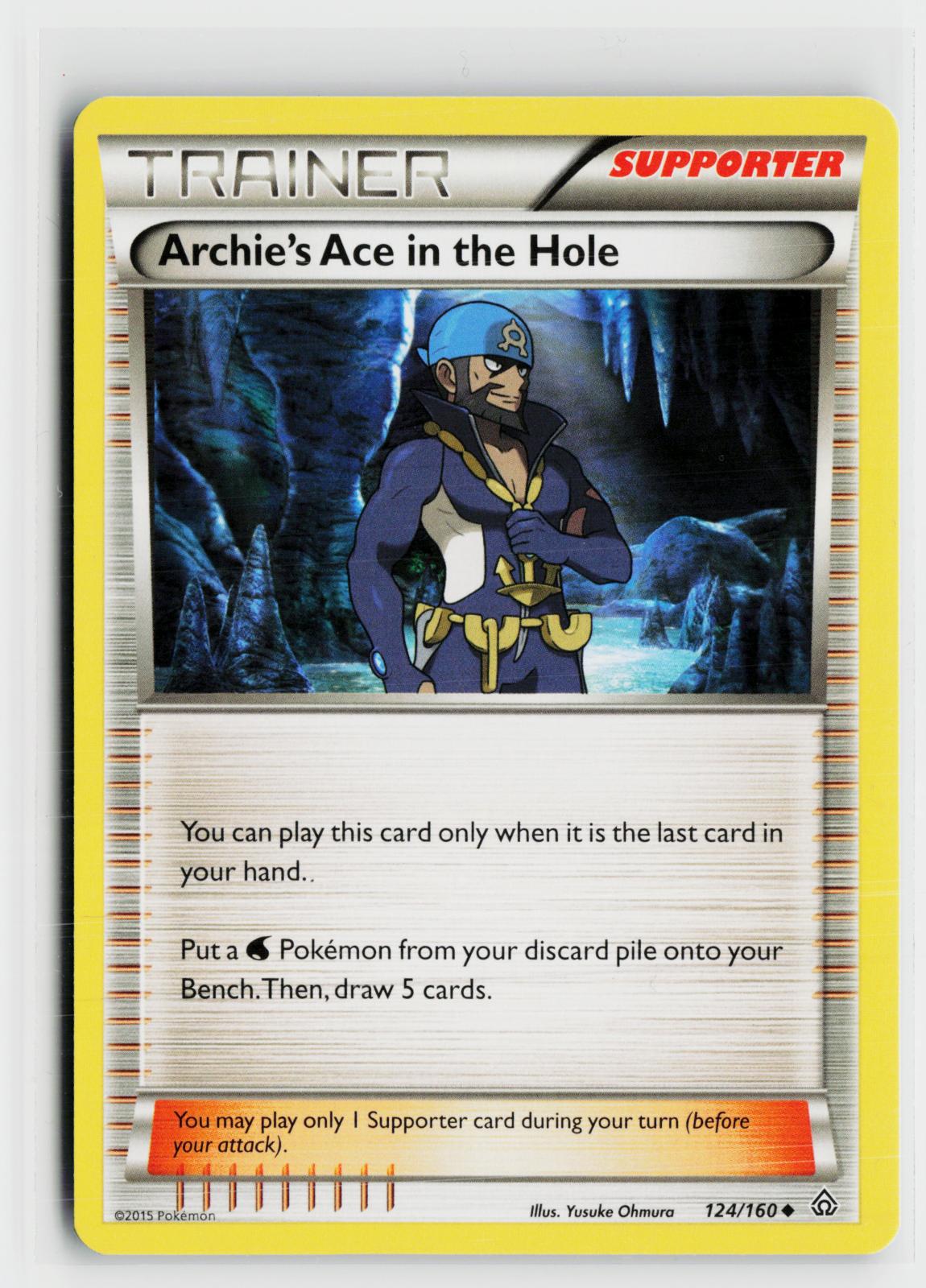 Archie's Ace in the Hole 124/160 Primal Clash NM UC Pokemon