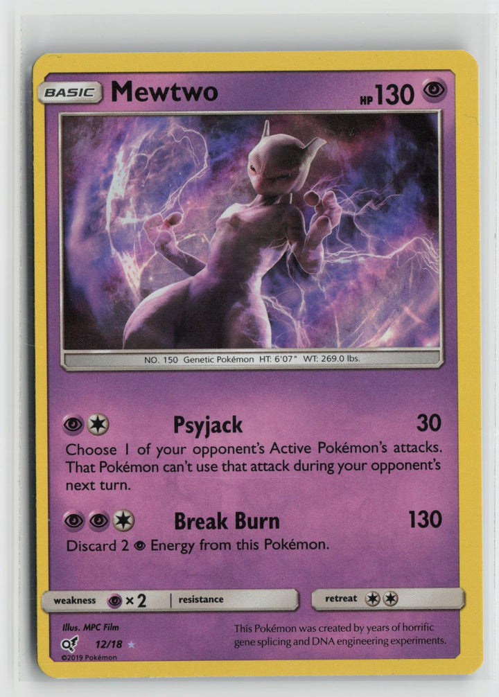 Mewtwo 12/18 Ultra Rare Detective Pikachu Pokemon NM0