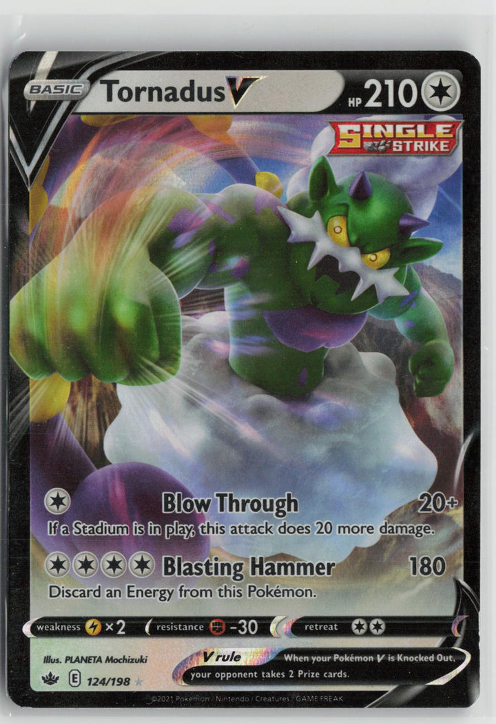 Tornadus V 124/198 Holo V Rare Chilling Reign Pokemon NM0