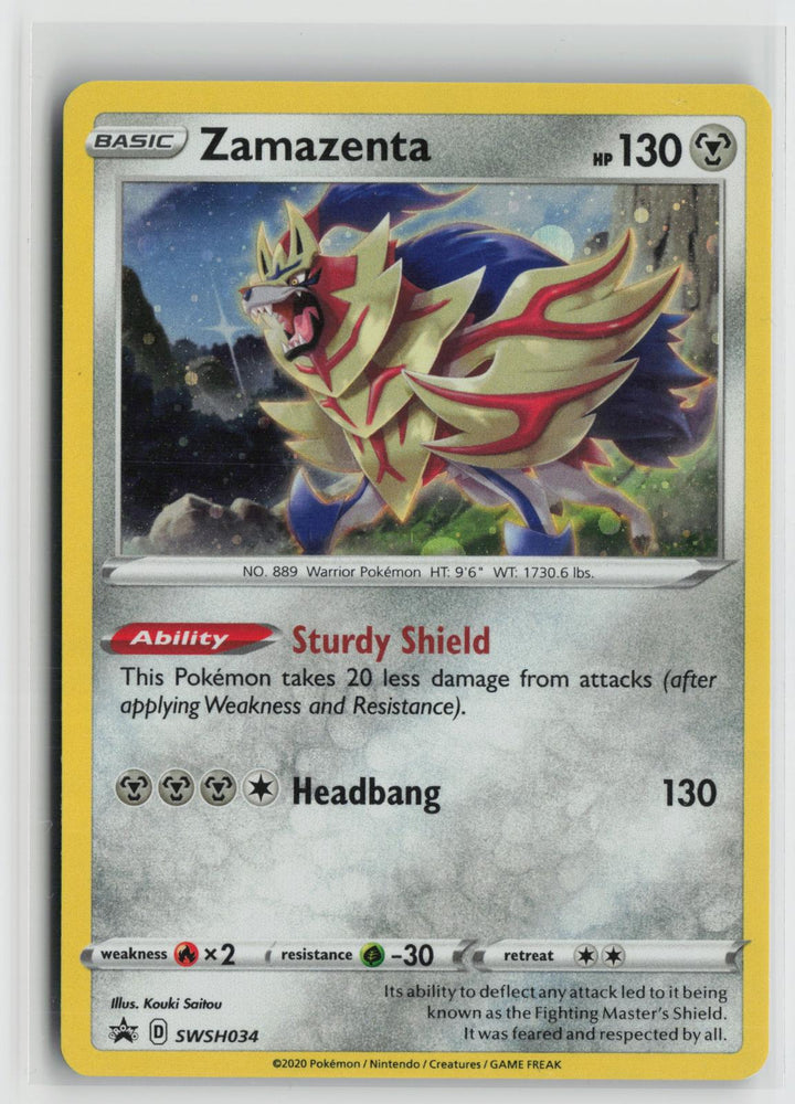 Zamazenta SWSH034 Holo Promo Sword & Shield Promo Pokemon NM0