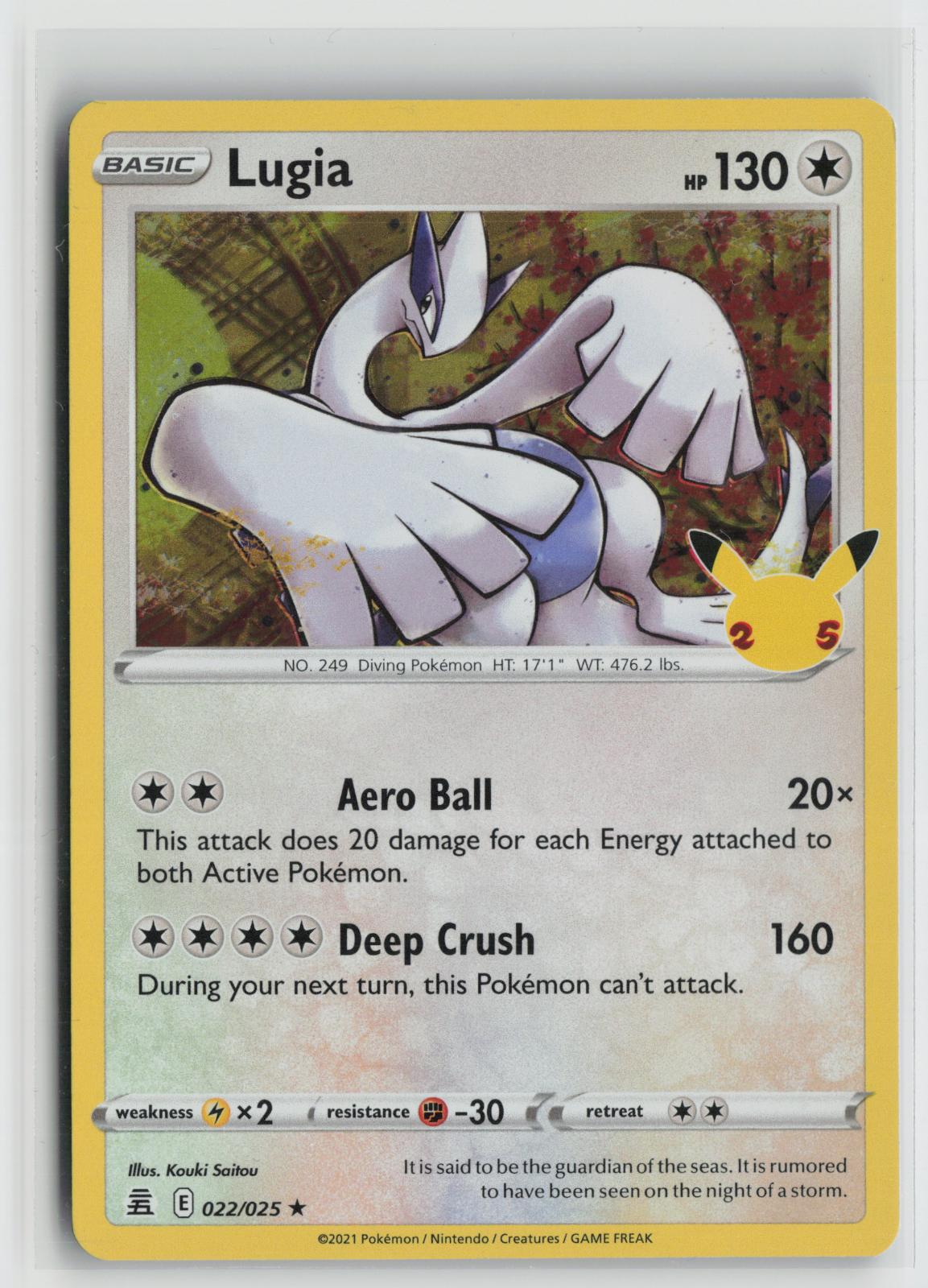 Lugia 022/025 Rare Celebrations Pokemon NM