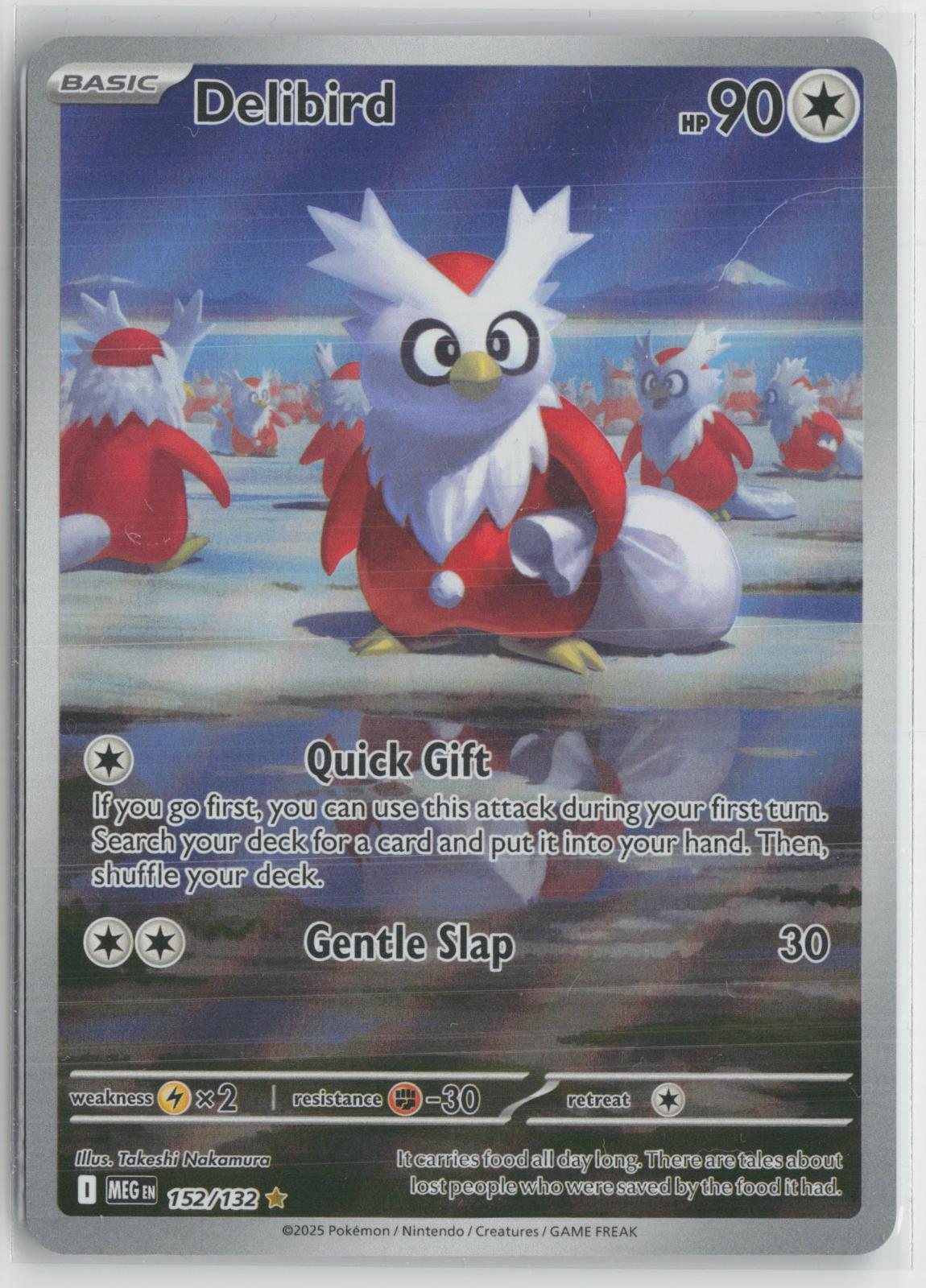 Delibird 152/132 Illustration Rare Mega Evolution Pokemon NM