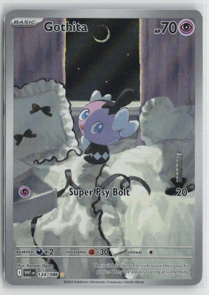 Gothita 124/086 White Flare NM Illustration Rare Holo Pokemon0