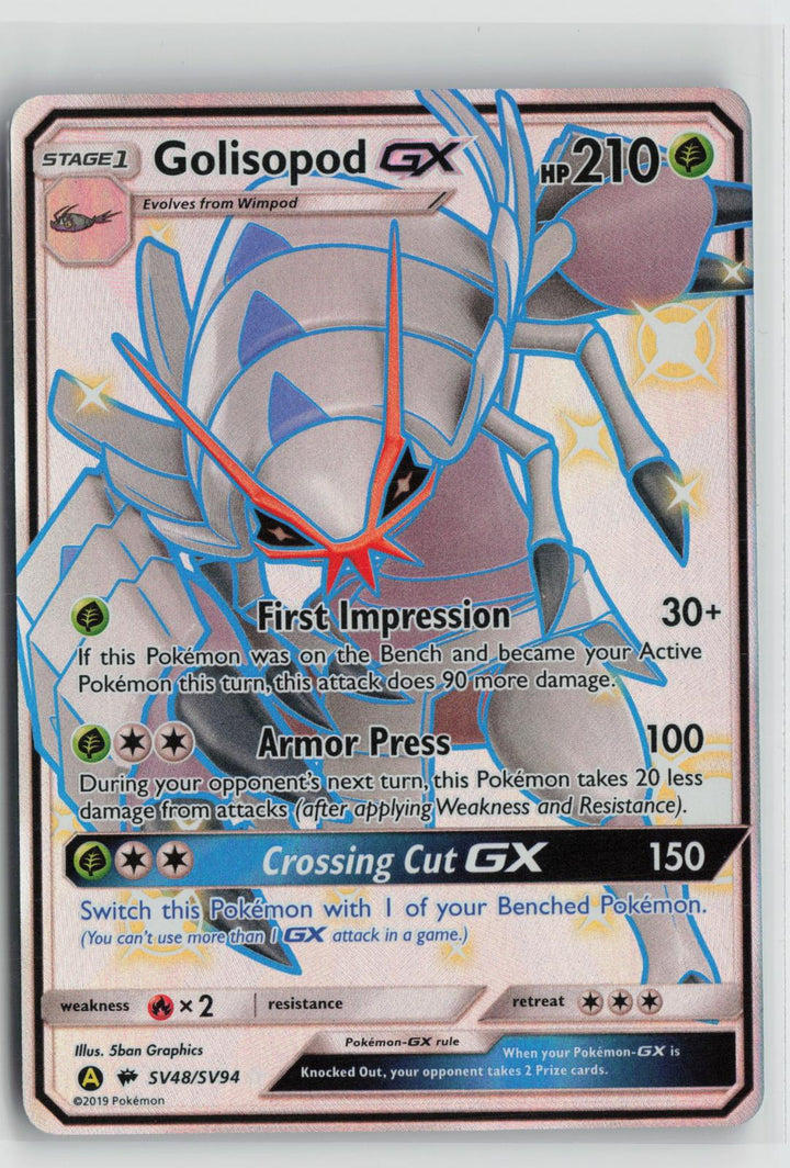 Golisopod GX SV48/SV94 Shiny GX Rare Hidden Fates Shiny Vault Pokemon NM0